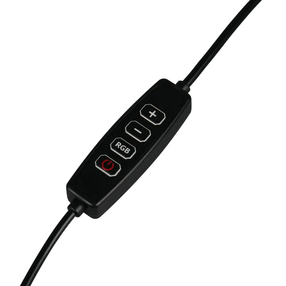 Pöytävalaisin Trio Joy LED RGB musta