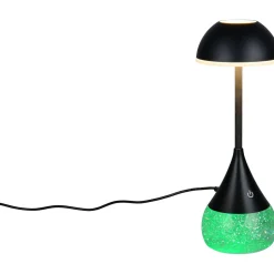 Pöytävalaisin Trio Tembo LED säädettävä värilämpötila RGB glitter musta