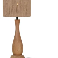 Pöytävalaisin Trio Toba E27 puu/beige
