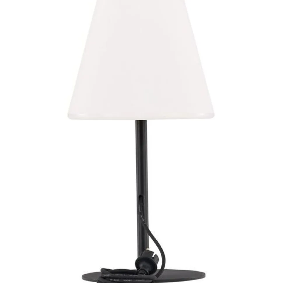 Pöytävalaisin Venture Home Moris, ulkokäyttöön, ø28x52cm, musta/valkoinen