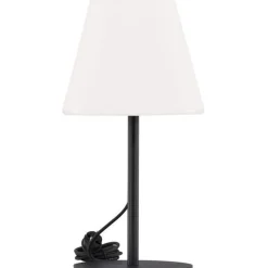 Pöytävalaisin Venture Home Moris, ulkokäyttöön, ø28x52cm, musta/valkoinen