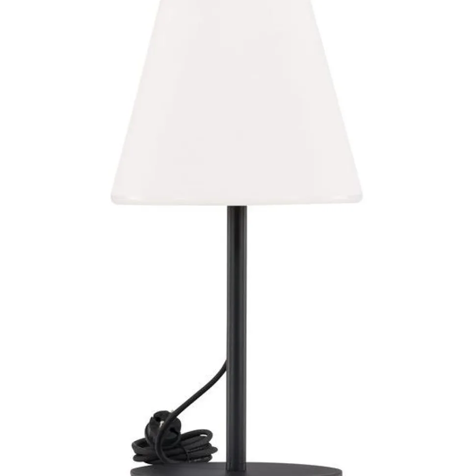 Pöytävalaisin Venture Home Moris, ulkokäyttöön, ø28x52cm, musta/valkoinen
