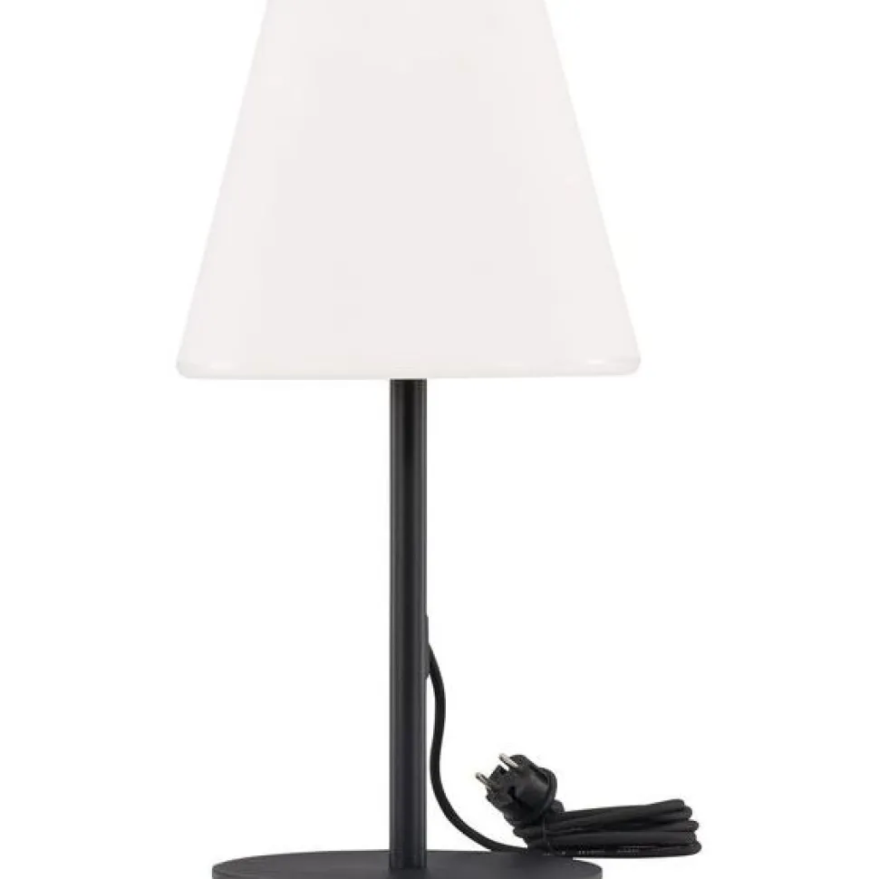 Pöytävalaisin Venture Home Moris, ulkokäyttöön, ø28x52cm, musta/valkoinen