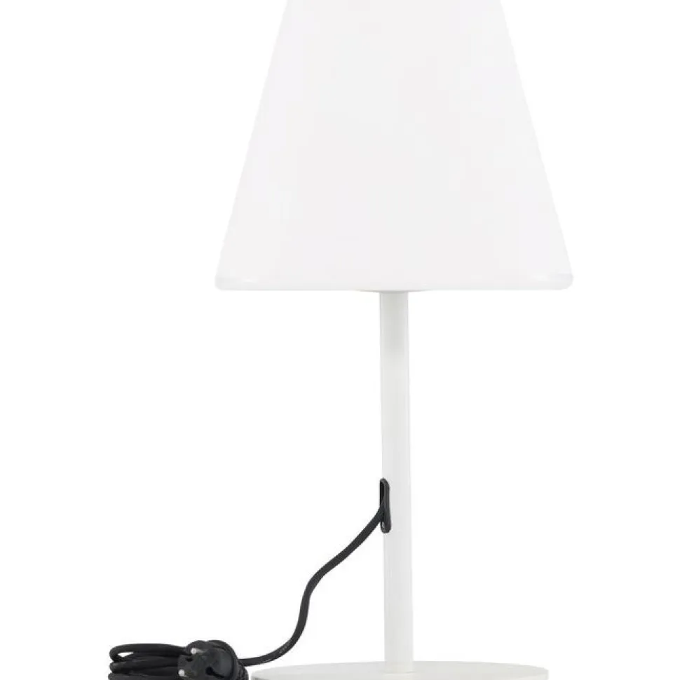 Pöytävalaisin Venture Home Moris, ulkokäyttöön, ø28x52cm, musta/valkoinen