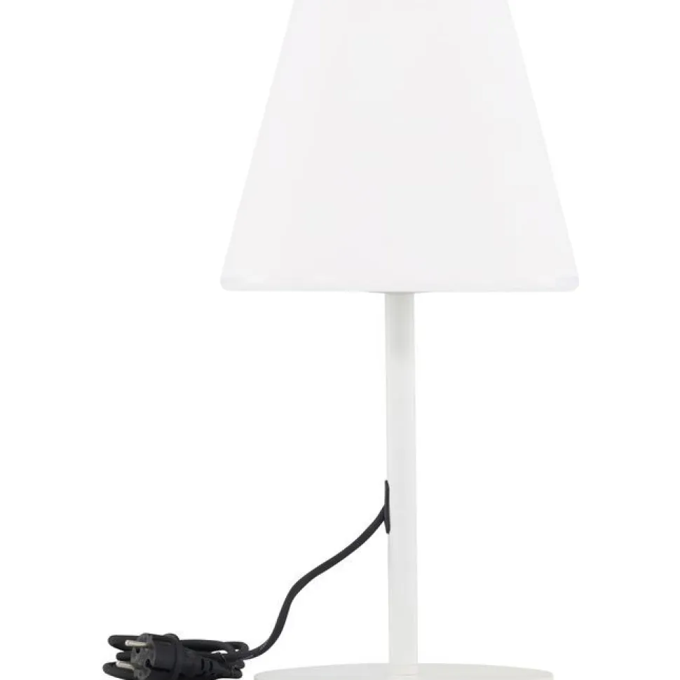 Pöytävalaisin Venture Home Moris, ulkokäyttöön, ø28x52cm, musta/valkoinen