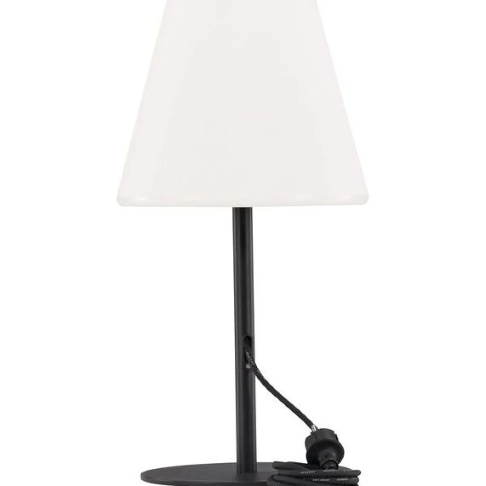 Pöytävalaisin Venture Home Moris, ulkokäyttöön, ø28x52cm, musta/valkoinen