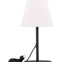 Pöytävalaisin Venture Home Moris, ulkokäyttöön, ø28x52cm, musta/valkoinen