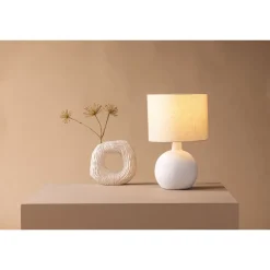 Pöytävalaisin Venture Home Torcello, 32x51cm, valkoinen/beige