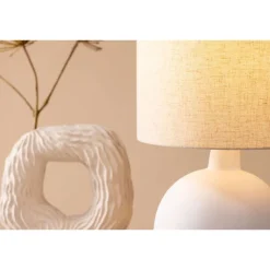 Pöytävalaisin Venture Home Torcello, 32x51cm, valkoinen/beige