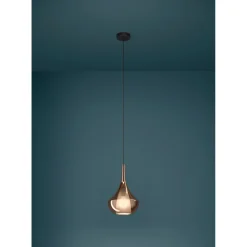 Riippuvalaisin Eglo Almoster Ø25cm E27 maks. 28W IP20 musta/kupari