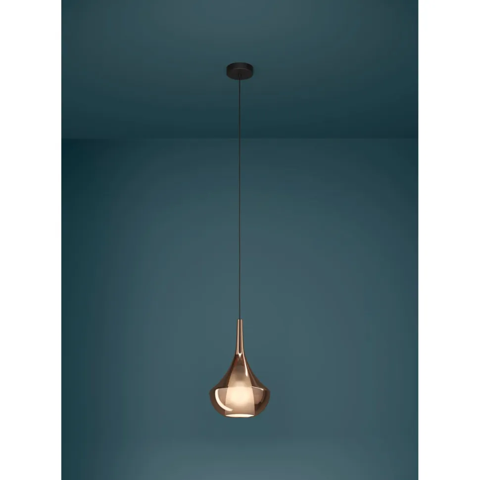 Riippuvalaisin Eglo Almoster Ø25cm E27 maks. 28W IP20 musta/kupari