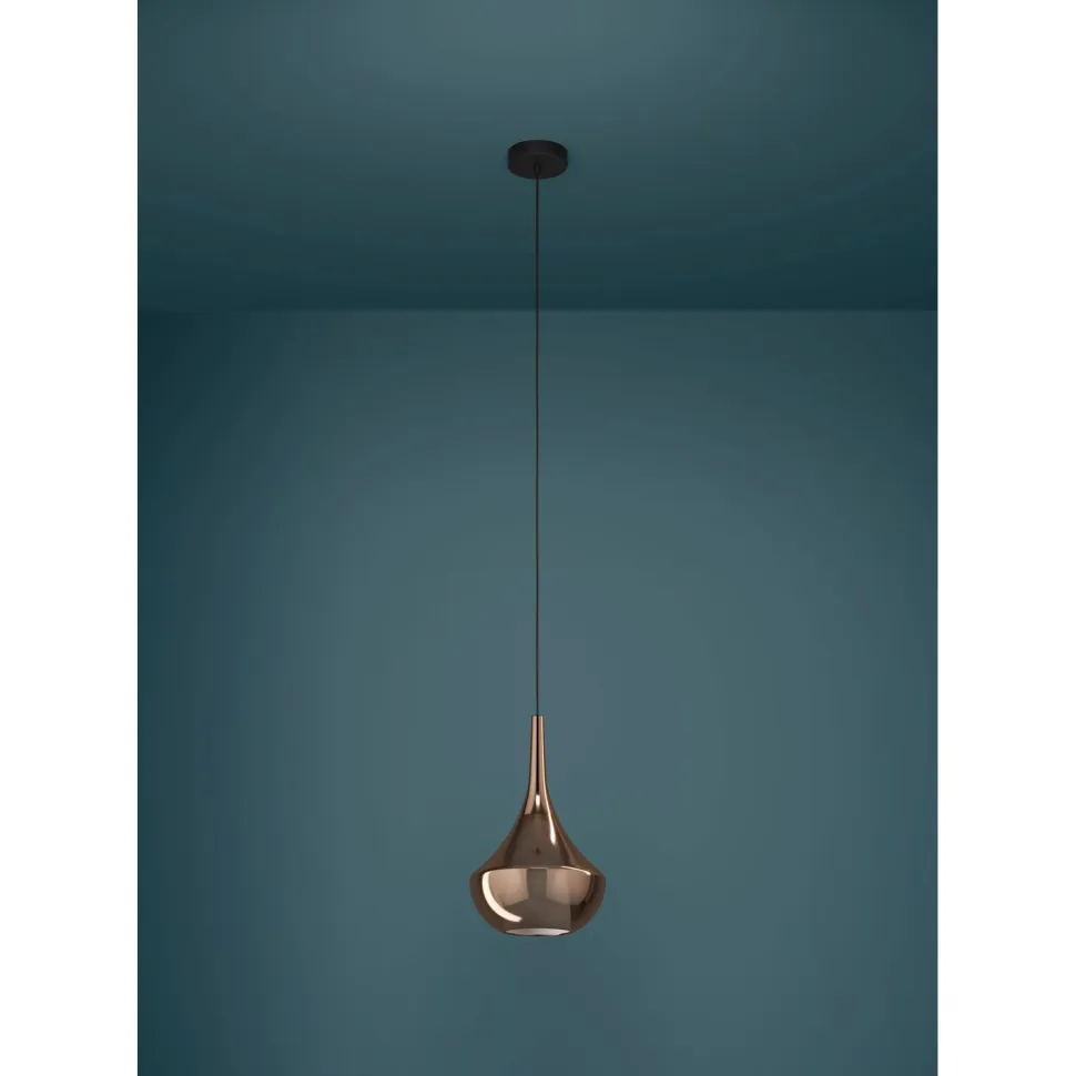 Riippuvalaisin Eglo Almoster Ø25cm E27 maks. 28W IP20 musta/kupari