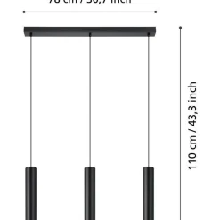 Riippuvalaisin Eglo Balamorta-z LED RGB CCT 3-osainen musta