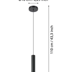 Riippuvalaisin Eglo Balamorta-z LED RGB CCT musta