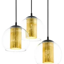 Riippuvalaisin Eglo Casaya Andalos Ø30cm 3xE27 maks. 28W/kpl musta/kulta