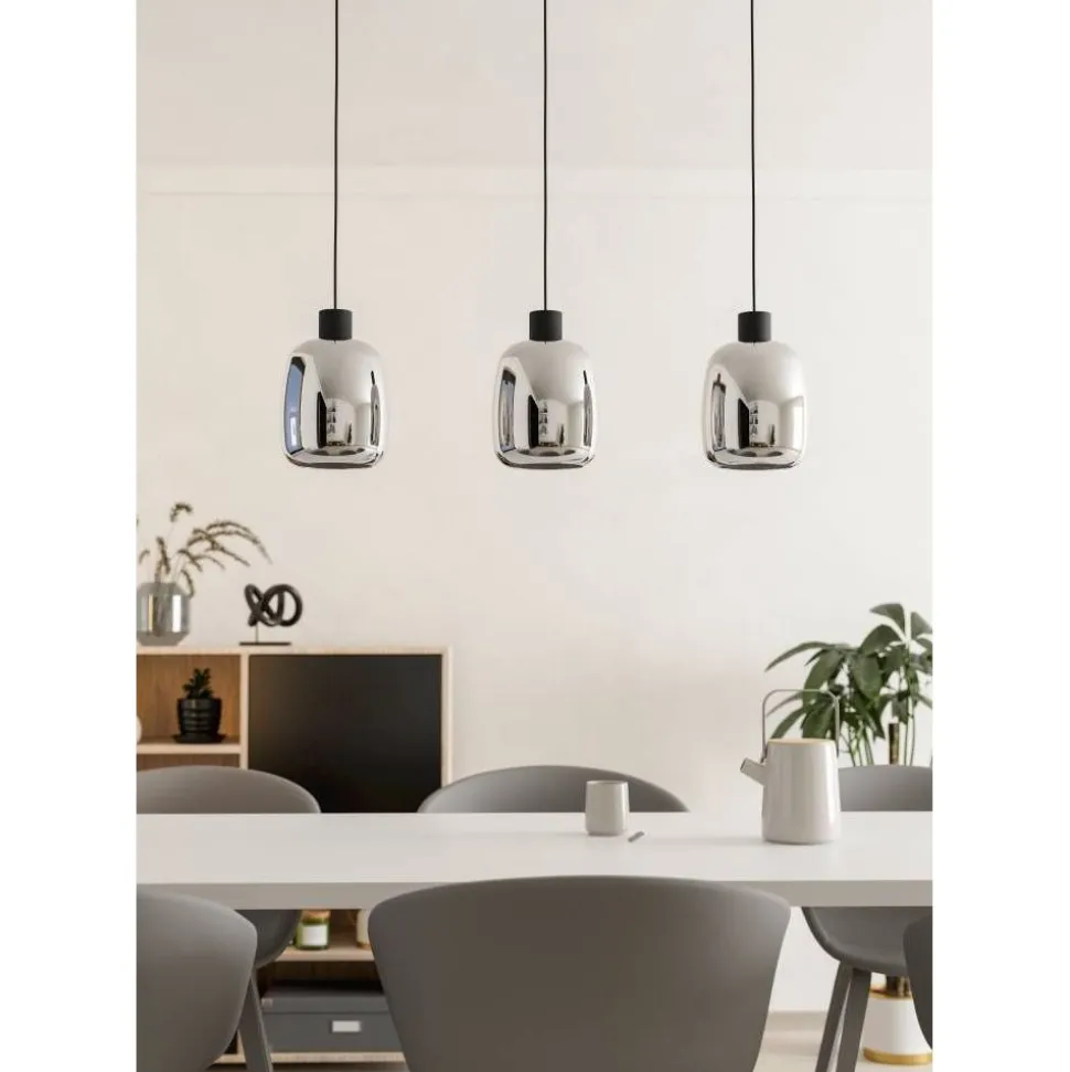 Riippuvalaisin Eglo Molochio-z LED RGB CCT 3-osainen musta