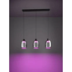 Riippuvalaisin Eglo Molochio-z LED RGB CCT 3-osainen musta