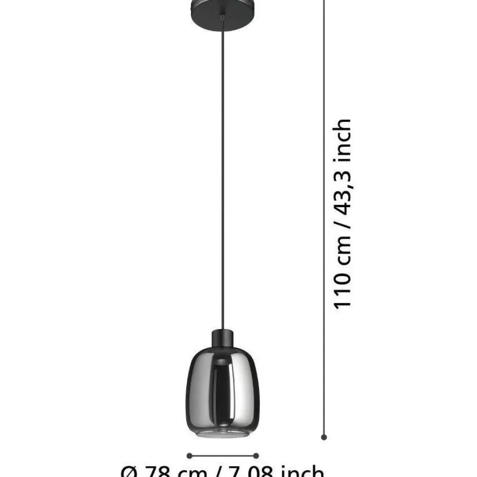 Riippuvalaisin Eglo Molochio-z LED RGB CCT musta
