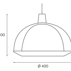 Riippuvalaisin Innolux Kuplat Ø 400x300 mm pomeranssi