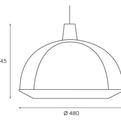 Riippuvalaisin Innolux Kuplat Ø 480x345 mm hiekka