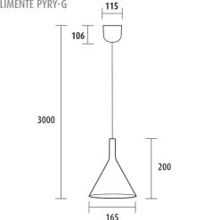 Riippuvalaisin Limente Pyry-G Ø165cm valkoinen GU10