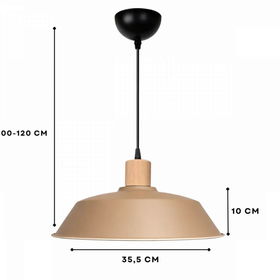 Riippuvalaisin Linento Lighting Tiia 242391, Ø35.5cm, ruskea