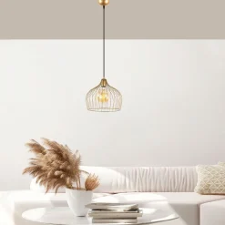 Riippuvalaisin Linento Lighting Bek, Ø30cm, säädettävä korkeus, kulta
