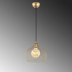 Riippuvalaisin Linento Lighting Bek, Ø30cm, säädettävä korkeus, kulta