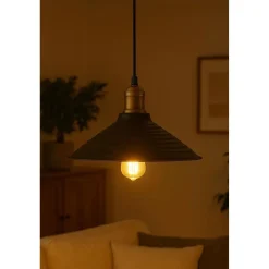 Riippuvalaisin Linento Lighting BK046, ø28cm, E27, max. 40W, IP20, musta