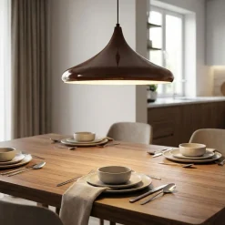 Riippuvalaisin Linento Lighting Eysan 207, Ø35cm, ruskea