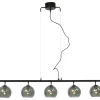 Riippuvalaisin Aneta Lighting Atom, 5-osainen, musta