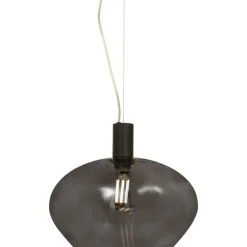Riippuvalaisin Aneta Lighting Bell Ø35 cm musta/savulasi