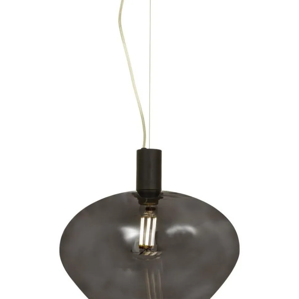 Riippuvalaisin Aneta Lighting Bell Ø35 cm musta/savulasi