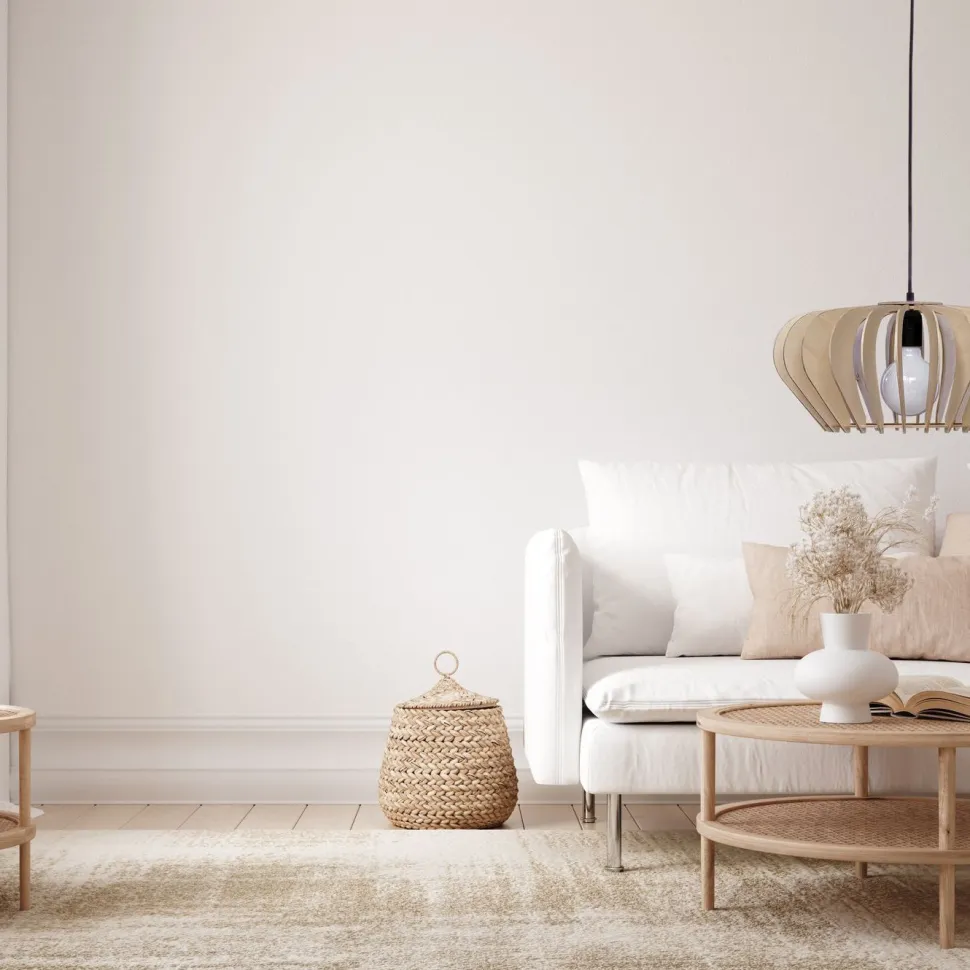 Riippuvalaisin Aneta Lighting Calyps, Ø45cm, luonnollinen
