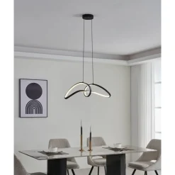 Riippuvalaisin Eglo Calarossa-z LED RGB CCT musta/valkoinen