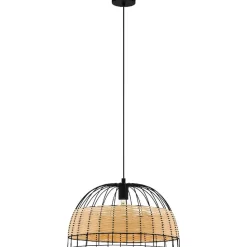 Riippuvalaisin Eglo Vintage Anwick Ø500mm musta/puu
