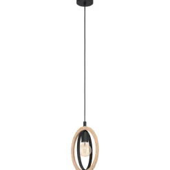 Riippuvalaisin Eglo Vintage Basildon 190x160mm musta/puu