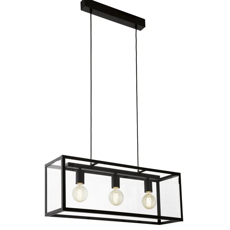 Riippuvalaisin Eglo Vintage Charterhouse 3x60W 730x1100x200 mm E27 IP20 musta