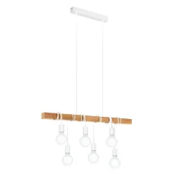 Riippuvalaisin Eglo Vintage Townshend 6x60W 100x1100x1000 mm E27 IP20 valkoinen/ruskea