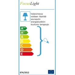 Riippuvalaisin FocusLight Orsa Ø31 cm valkoinen