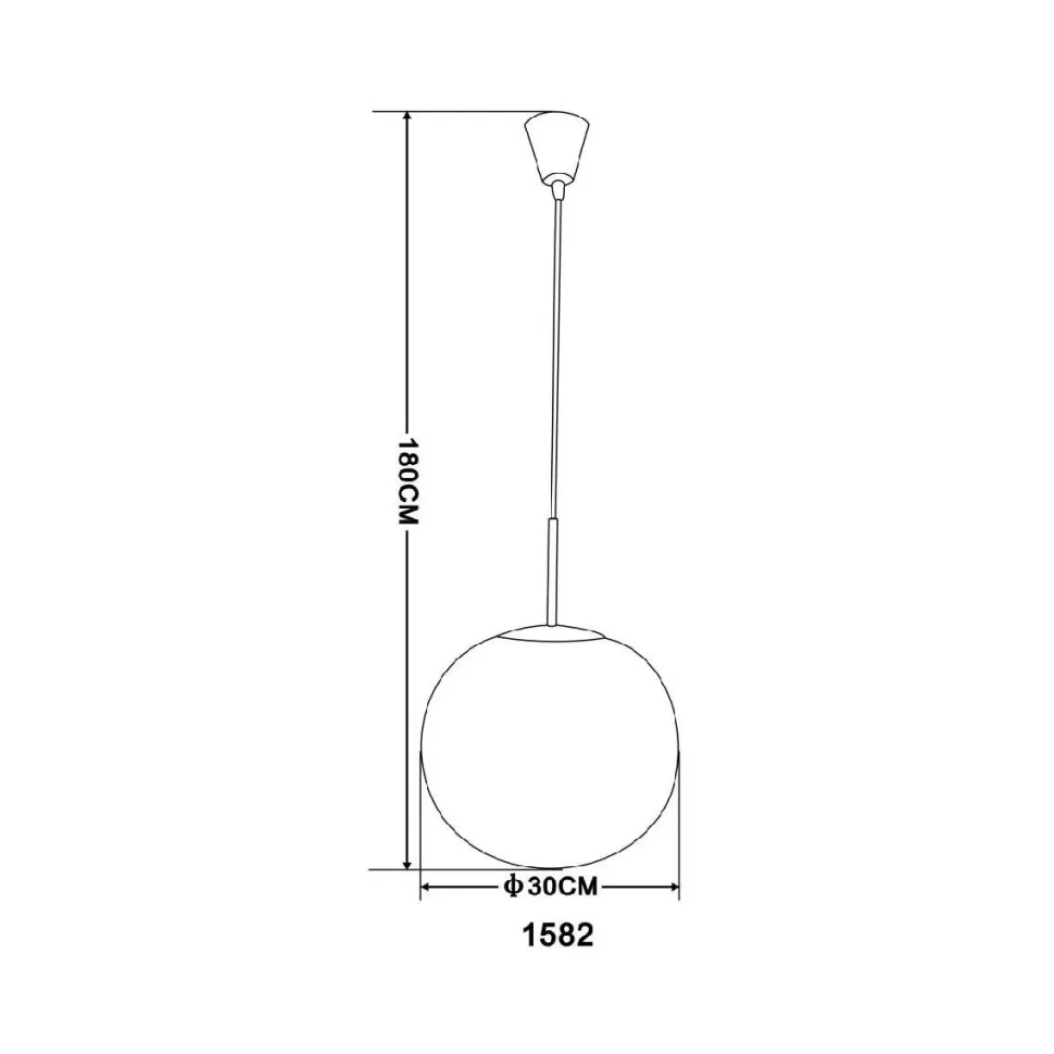 Riippuvalaisin Globo Balla Ø30cm 60W mattanikkeli
