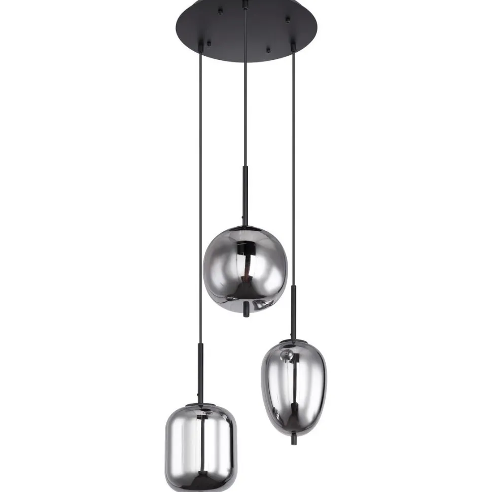 Riippuvalaisin Globo Blacky Ø46 cm savunharmaa/musta
