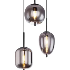 Riippuvalaisin Globo Blacky Ø46 cm savunharmaa/musta