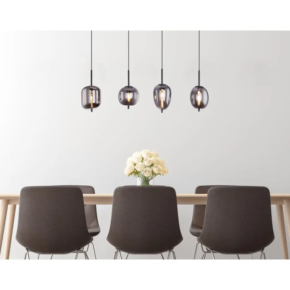 Riippuvalaisin Globo Blacky 100 cm savunharmaa/musta