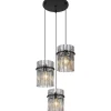 Riippuvalaisin Globo Gorley 43cm, 3xE27, musta/savu