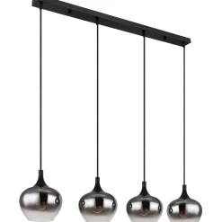 Riippuvalaisin Globo Maxy 4xE27, musta/savu