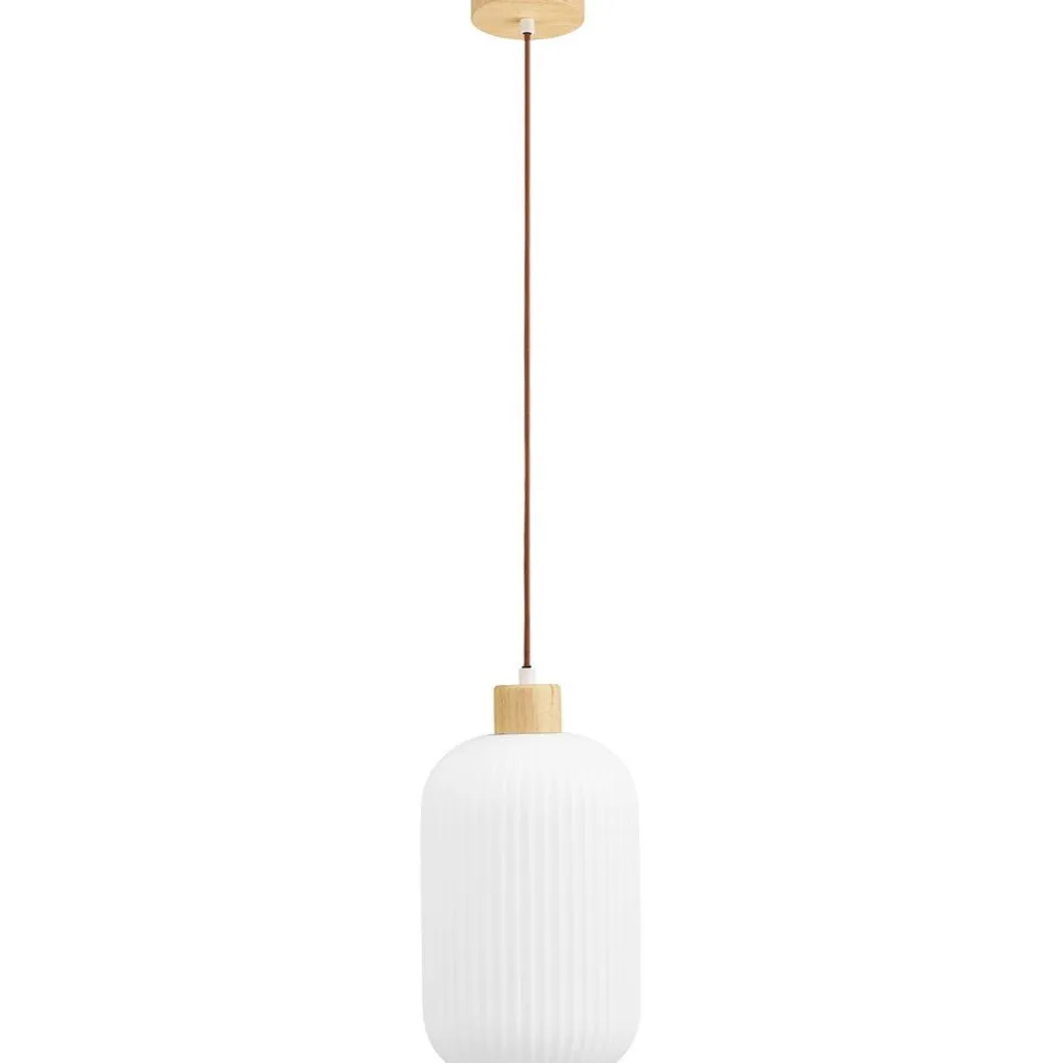 Riippuvalaisin House Nordic Argalo, ø20cm, E27, 40W, valkoinen/puu