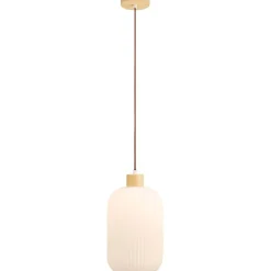 Riippuvalaisin House Nordic Argalo, ø20cm, E27, 40W, valkoinen/puu