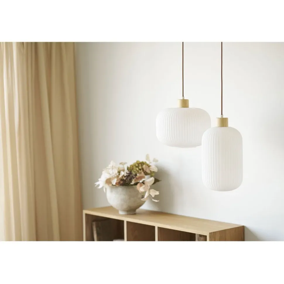 Riippuvalaisin House Nordic Argalo, ø30cm, E27, 40W, valkoinen/puu