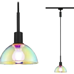 Riippuvalaisin kiskoon Paulmann URail Sarrasani, E14, max.20W, himmennettävä, mattakromi/opaali